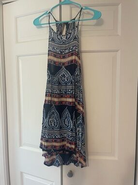 South Moon Under Navy Blue Multi-Patterned Mini Dress
